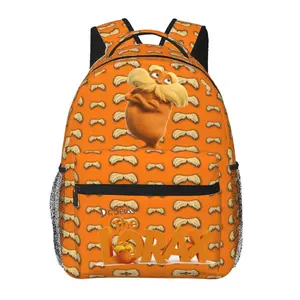 the lorax Travel & Daily Commute Backpack lorax Functional School Backpack lorax kids Casual Lightweight Daypack with Zipper Front Pocket & Mesh Side Pockets, Padded Shoulder Straps, Back to School Essentials