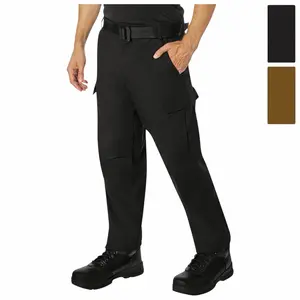Rothco Men's Active Flex Straight Work Pants - Spandex Stretch, Fleece Lined Soft Canvas Fabric, Cargo Pocket, Insulated for Winter Casual Outdoor Utility Wear