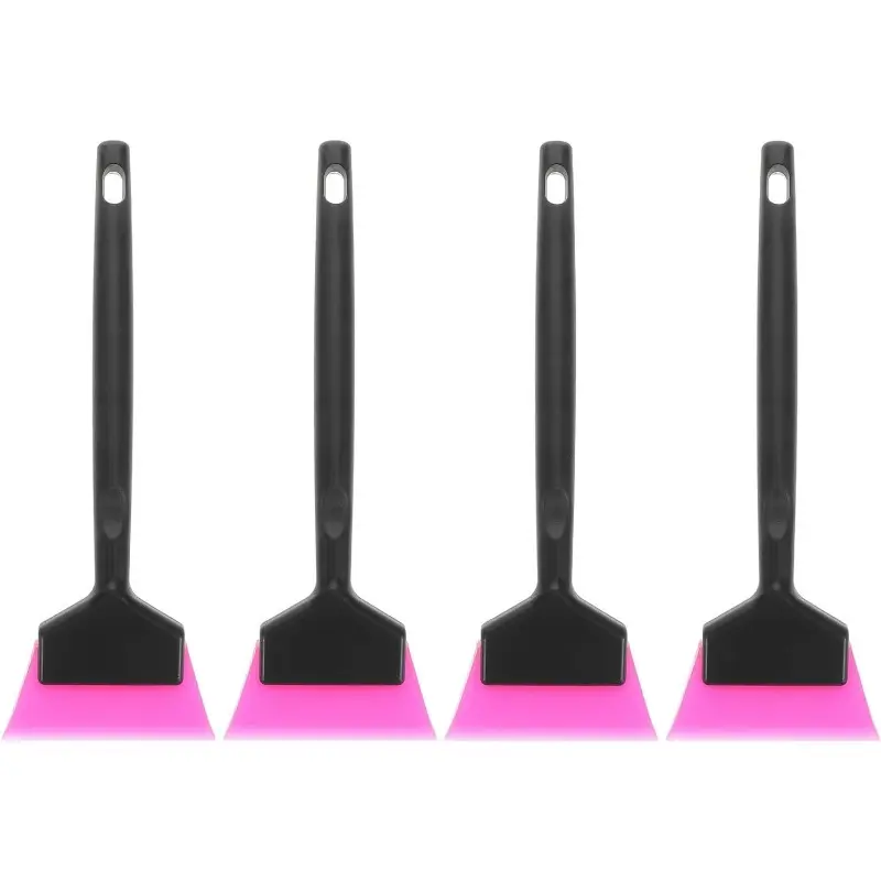 4-piece heavy-duty manual car scraper set, suitable for vehicle body film and window film application - equipped with plastic handheld scraper and glass scraper, specially designed for car beauty, bumper and door decals, no film application tools