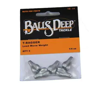 1/4 oz Worm Weights - 3 Packs (18 Weights)