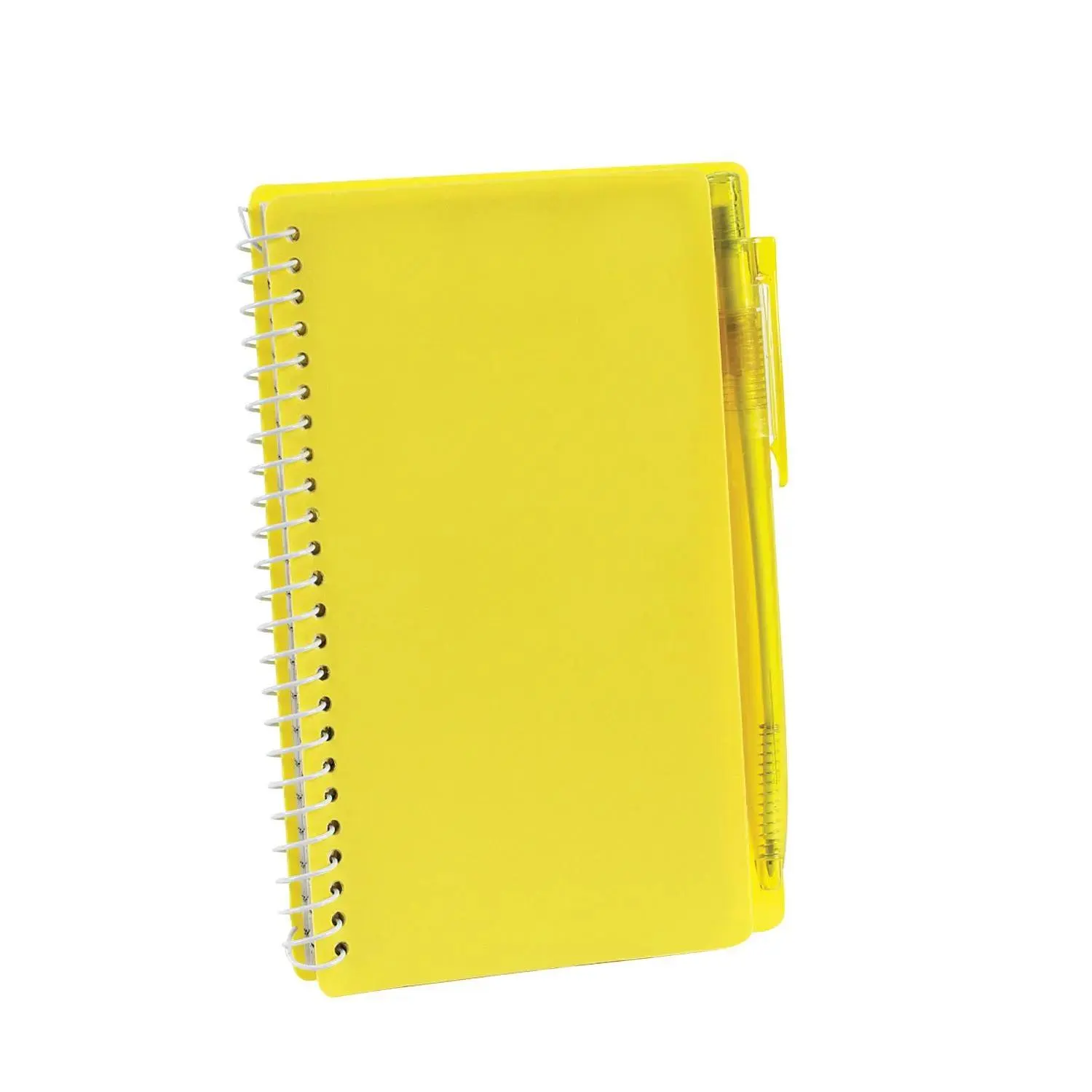 Yellow Spiral Notebooks with Pens - 12 Pc. Yellow Spiral Notebooks with Pens - 12 Pc.