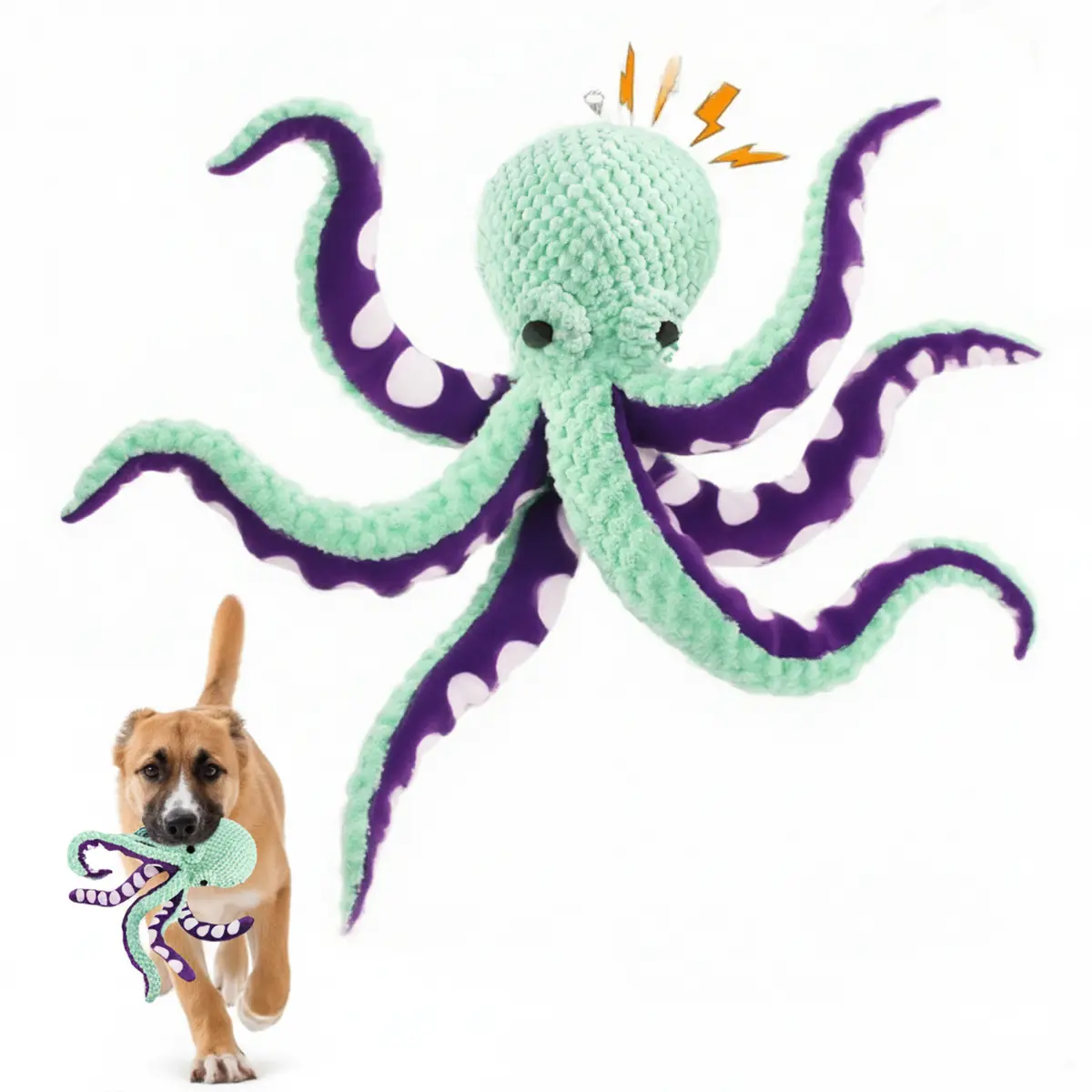 Dog Toys for Aggressive Chewer，Dog toys suitable for small, medium and large dog breeds，A toy with a soft sound-producing mechanism for playing with-MRWJ