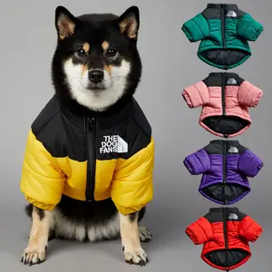 Tide brand dog face windproof and rainproof dog large dog winter warm raincoat dog pet cotton jacket