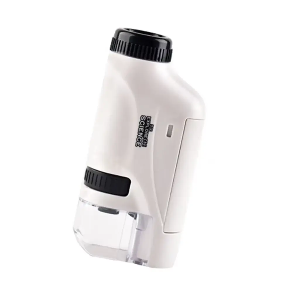 60-120X Mini Pocket Microscope with LED Light Kids Science Microscopes Battery Powered Adult/Kids Handheld Microscope APWIKOGER
