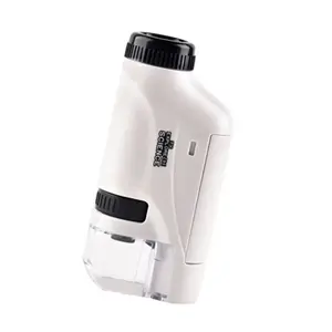 60-120X Mini Pocket Microscope with LED Light Kids Science Microscopes Battery Powered Adult/Kids Handheld Microscope APWIKOGER
