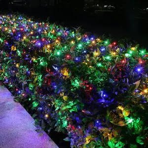 12ft x 5ft 360 LED Multicolor Christmas Net Lights, 8 Modes, Waterproof, Timer-Equipped Low Voltage Connectable Mesh Lights (1 Pack, Green Wire) for Trees, Garden Outdoor Decorations