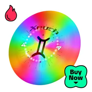 【Deals for you】Glow Frisbee with 30 RGB LEDs, 16 Modes, 4 Brightness, 6-Hr Playtime,Ideal Christmas,Perfect for Family Parties, Leisure Games.