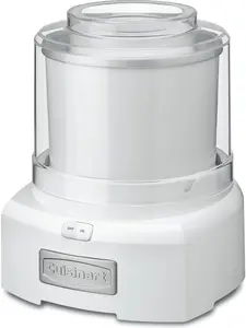 Cuisinart ICE-21P1 White Ice Cream Maker - 1.5 Qt Double Insulated, Makes Sorbet & Frozen Yogurt, Ready in 20 Minutes
