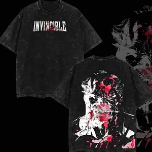 Superstyle Limited Edition Conquest Viltrumite Invincible War Comic Double Printed Oversize Lightweight Acid Washed Tee TV Series Graphic Tee T-Shirt IJK OFX