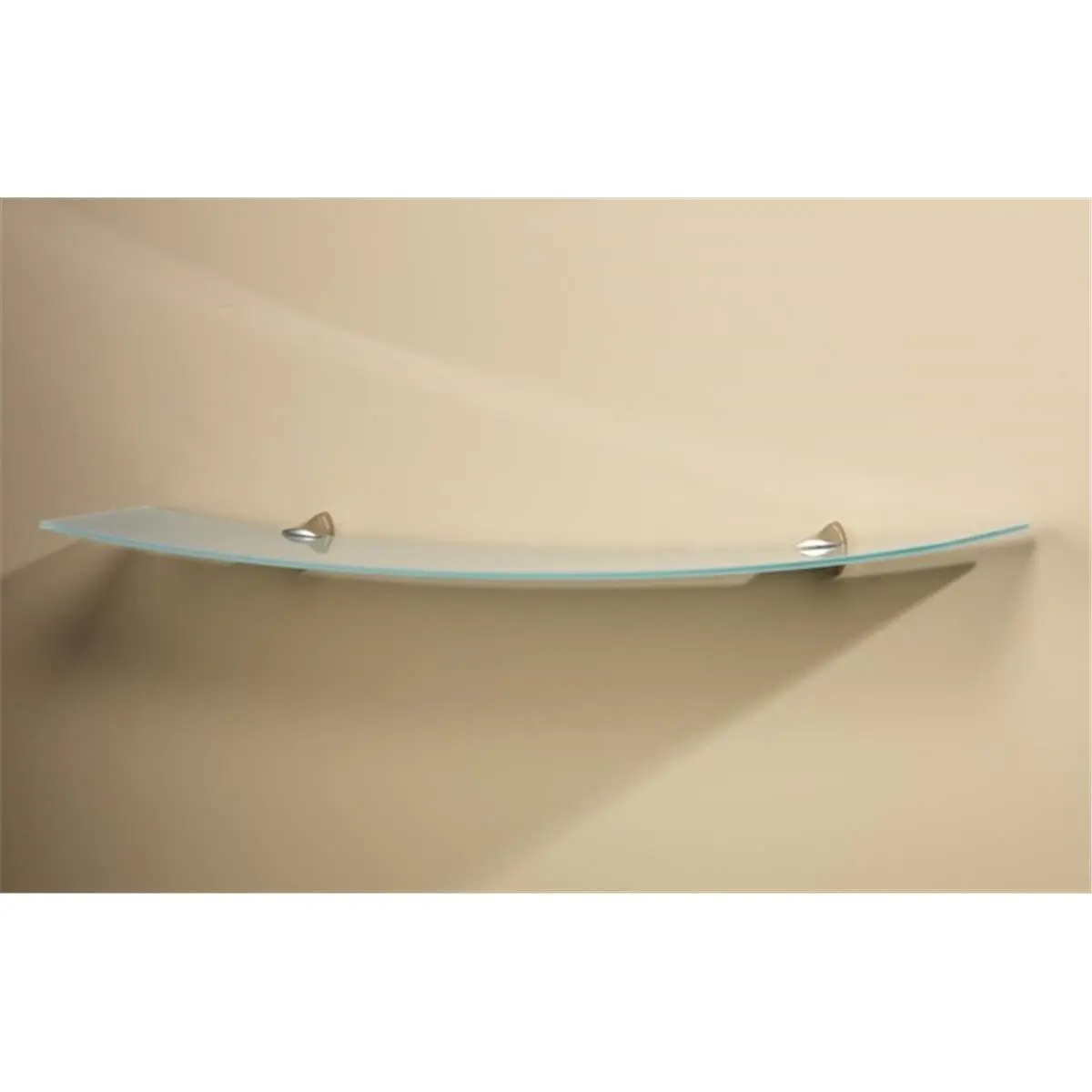 Amore Designs Concepts Crescent Opaque Glass Shelf - Wall-Mounted Home Decor Shelf for Home Supplies Use