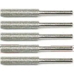 Tm 5 count 7/32"  Chainsaw Sharpener Burr Stone File Fits Dremel 1453 Craftsman Chicago Black & Decker Husqvarna Ryobi Echo Poulan Gas / Electrical Chain
