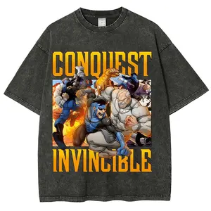 Invincible Unisex Fit Washed T-Shirt 17