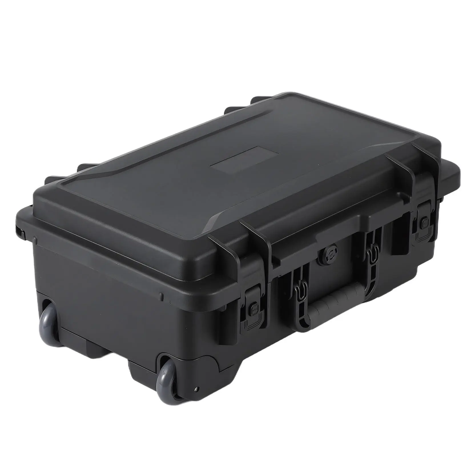 Rectangular Hard Plastic All-Weather Waterproof Dustproof Shockproof Lockable Stackable Portable Protective Equipment Case with Foam, Handle, Durable for Camera, Drone, Electronics Outdoor Furniture Storage