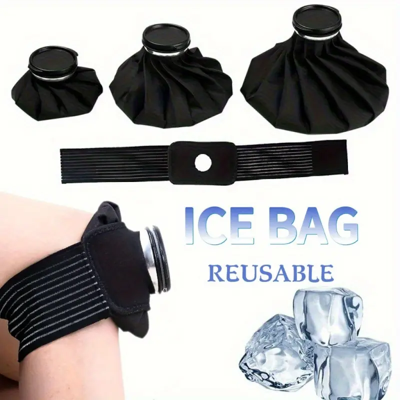 Reusable Wearable Ice Pack with Adjustable Strap - Leak-Proof, Flexible Ice Compress for Shoulders, Knees, Ankles - Ideal for Sports, Outdoor Activities, Wearable Cold Pack