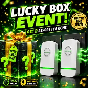 【First Choice-All Star Blind Box】last day！Two!Electricity Bill Terminator US-Standard Power Saver -Stabilizes Voltage, Protects Equipment Plug In and Save