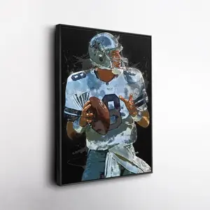 Troy Aikman Wall Art ? Dallas Cowboys  Print, NFL Football Decor, Framed Poster Gift for Fan Room, Man Cave, or Office ( Unframed - Print Only ) (No Frame)