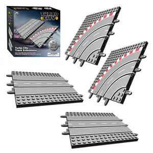 Turbo City Track Extensions - 2 Straight & 2 Curves for Flexible Building - Made in China