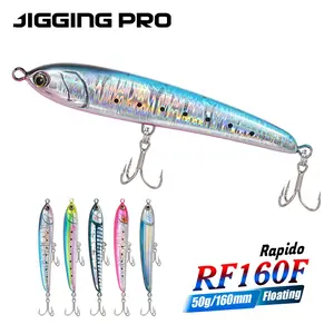 JIGGING PRO 50G Heavy Pencil Lure | Topwater Popping Bait for Saltwater Tuna Amberjack Mackerel | Walk The Dog Surface Action Lure for Shore & Boat Casting