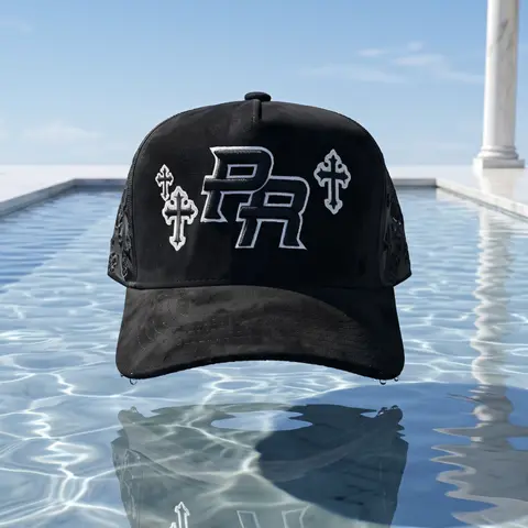 PR Suede Trucker Hat - Stylish Ball Cap with Trucker Design, Adjustable Snapback, Curved Brim, Puerto Rican Viral Men's Accessory, Birthday Gifts for Him, Engagement or Anniversary Gift