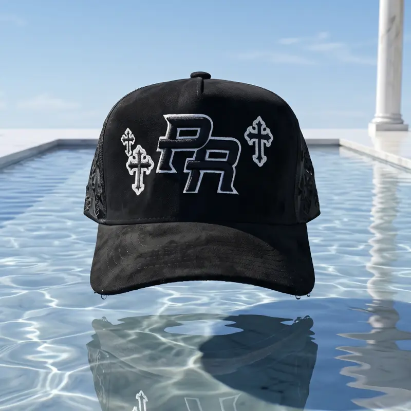 PR Suede Trucker Hat - Stylish Ball Cap with Trucker Design, Adjustable Snapback, Curved Brim, Puerto Rican Viral Men's Accessory, Birthday Gifts for Him, Engagement or Anniversary Gift
