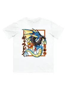 Magikarp Evolution Print T-Shirt, Unisex Short Sleeve Casual Top, Loose-Fitting Summer Tee, Fashionable All-Season Wear