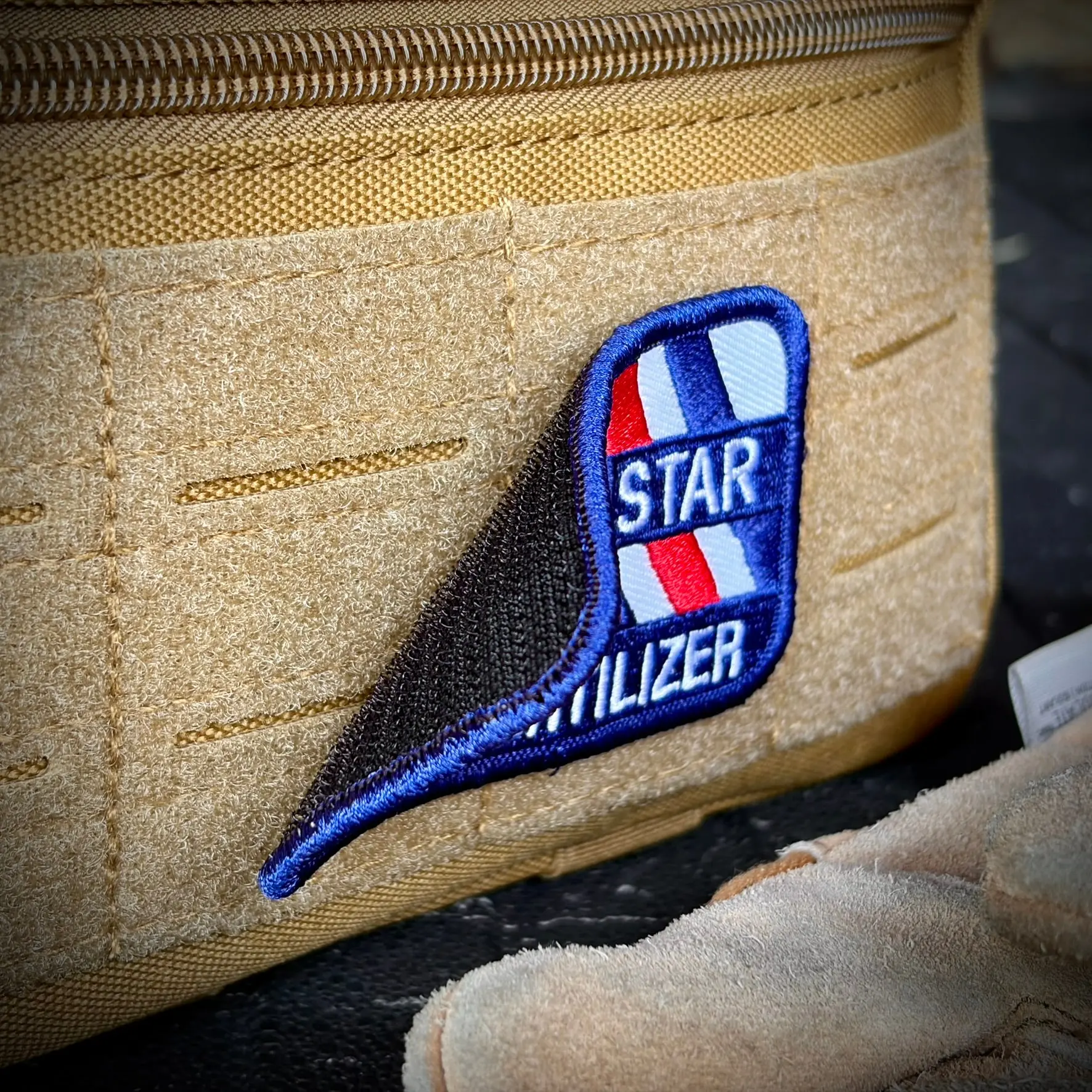 Hook and Loop Tactical Lone Star Patch - Red, White, & Blue