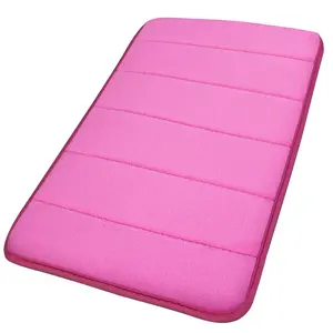 Unique Bargains Memory Foam Bath Mat, Soft and Absorbent Bath Rug Mat, Velvet Bathroom Floor Mat for in the Front of BathTub, Toilet