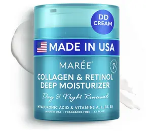 Collagen & Retinol Deep Moisturizer MAREE - Anti Wrinkle Cream - Day & Night Cream with Hyaluronic Acid - Anti Aging Face Moisturizer