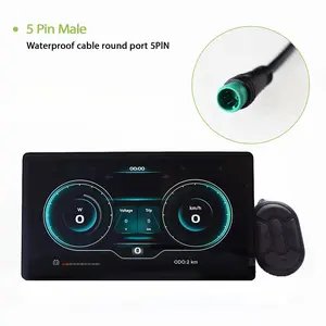 Advanced H8 5pin LCD Display for Electric Bikes, Wired & Bluetooth-compatible Connectivity, Connects to Cycling APP & Phone Screen Navigation