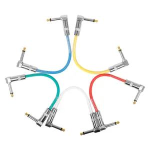 15cm Guitar Effect Pedal with 6.35mm Right Angle Nickel Plated Plug Colorful Connector  Guitar Accessories