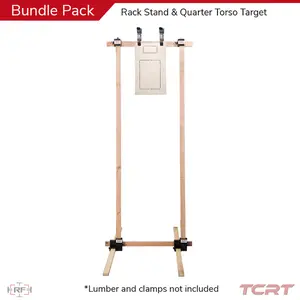 TCRT Quarter-Size Torso Target Pack - Rack Stand & Self-Healing Quarter-Size Torso Target Bundle