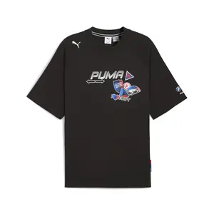 PUMA Mens Bmw M Motorsport Motorsport Graphic Crew Neck Short Sleeve Casual Tops Casual - Black