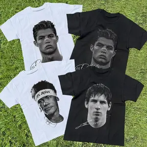 Vintage Graphic Football Legend T-Shirt - Unisex Oversized Cotton Tee, Casual Short Sleeve Streetwear Top KSP