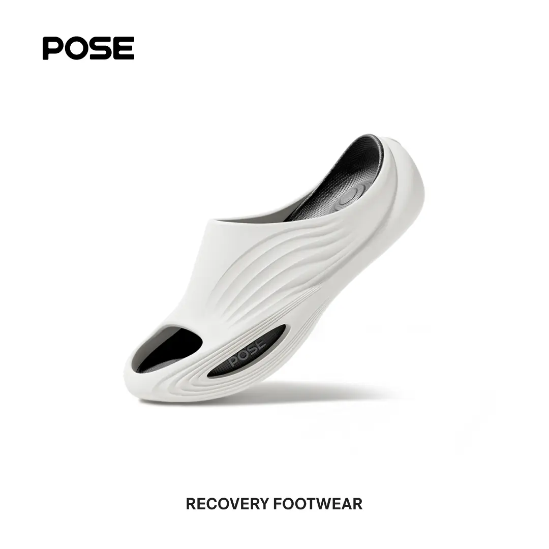 【Summer sales】POSE Relax Air Recovery Sandals for Men & Women - Plantar Fasciitis Relief, EVA Massage Pods Slides, Removable Insole, Flexible, Breathable, All Seasons, Lightweight Cushioned Shock-Absorbing Athletic Shoes for Walking & Standing