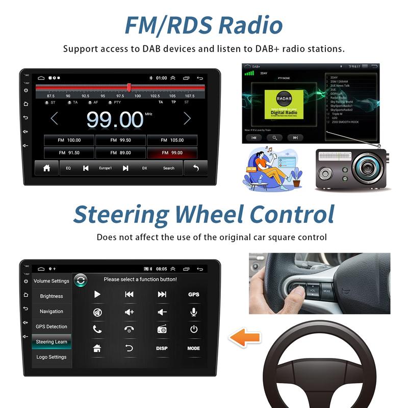 5G WiFi Car Stereo for Honda Civic 2012 2013 2014 2015 [2+64G] with Wireless Carplay & Android Auto, 9 Inch Touch Screen Car Radio Bluetooth GPS Navigation DSP FM SWC for Honda Civic Radio