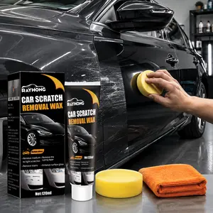 Car Detailing Scratch Repair Kit, Car Scratch Repair Paste, Car Scratch Repair Polish, All Color Car Paint Scratch Remover with Sponge and Wipe, Repair Light to Deep Surface Scratches