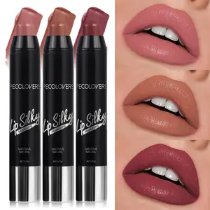 Long Lasting Silky Smooth Crayon Lipstick, 6 Counts/set Moisturizing Lipstick, Glossy Lip Glaze Stick, Plumping Lip Stick, for All Occasions Lip Makeup Lipgloss
