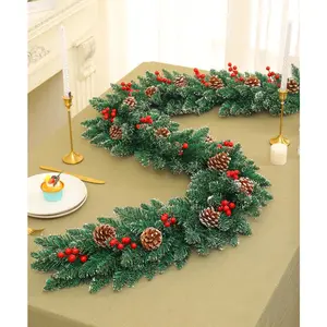 New cross-border Christmas artificial vine decoration 2.07m CM full PE artificial decorative vine arrangement