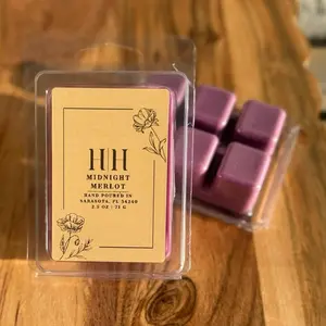 H|H Midnight Merlot 2.5oz 71g Scented Wax Cubes for Home Fragrance Hand Poured in Sarasota,FL