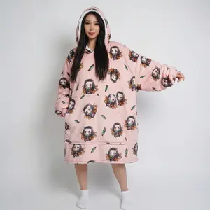 Nezuko Blanket Hoodie – Ultra-Soft Oversized Design for Cozy Anime Nights | One Size Fits All