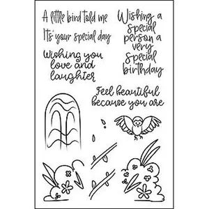 Crafts & Sewing The Stamps of Life morebirdbath2stamp Clear Stamp Set