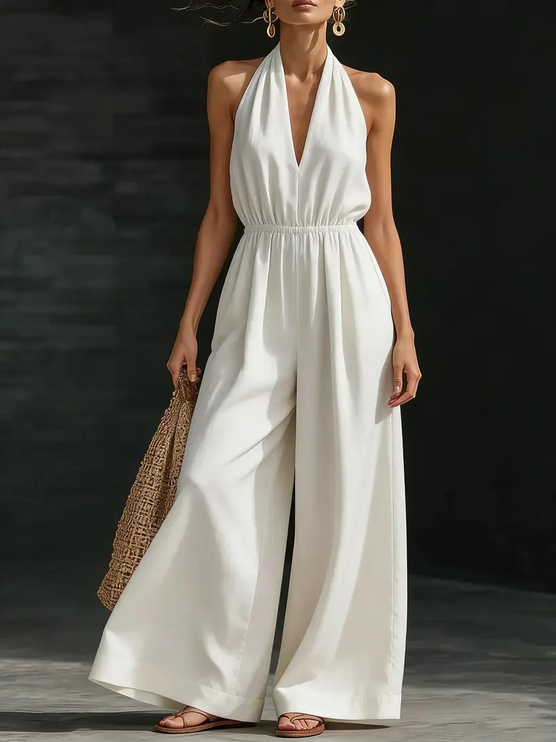 halter neck white dress plt - TikTok Shop halter neck white dress plt - TikTok Shop