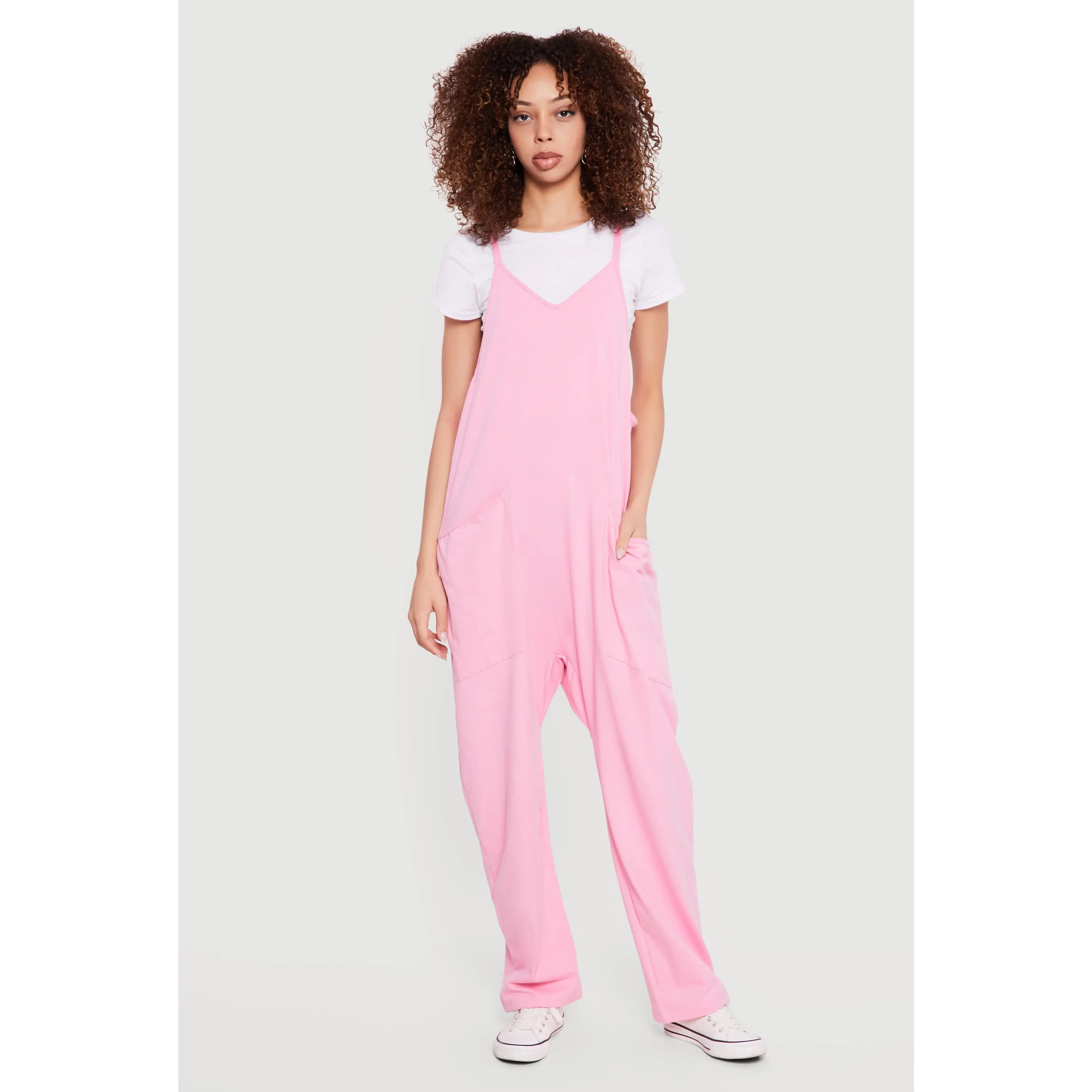 Oversized Cami Jumpsuit with Pockets
