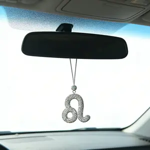 Diamond Symbol Car Pendant, Luxurious Sparkling Rearview Mirror Decoration, Women's Car Hanging Ornament, Interior Accessories