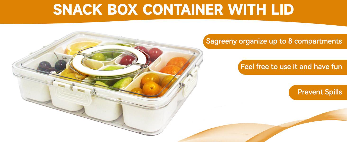 Gift Choice of 2026  Easter Must-Have: Durable & Easy-to-Clean Toy Box, Multi-Compartment Serving Tray for Holiday Gatherings Multipurpose Divided with Lid