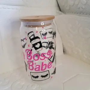 Boss Babe Beer Glass cup 16oz