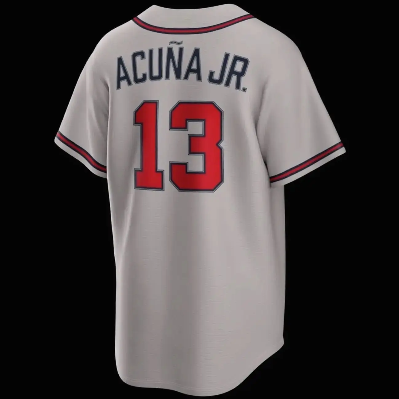 Unisex Baseball Atlanta USA Acuña Jr. 13 Road Replica Jersey - Gray