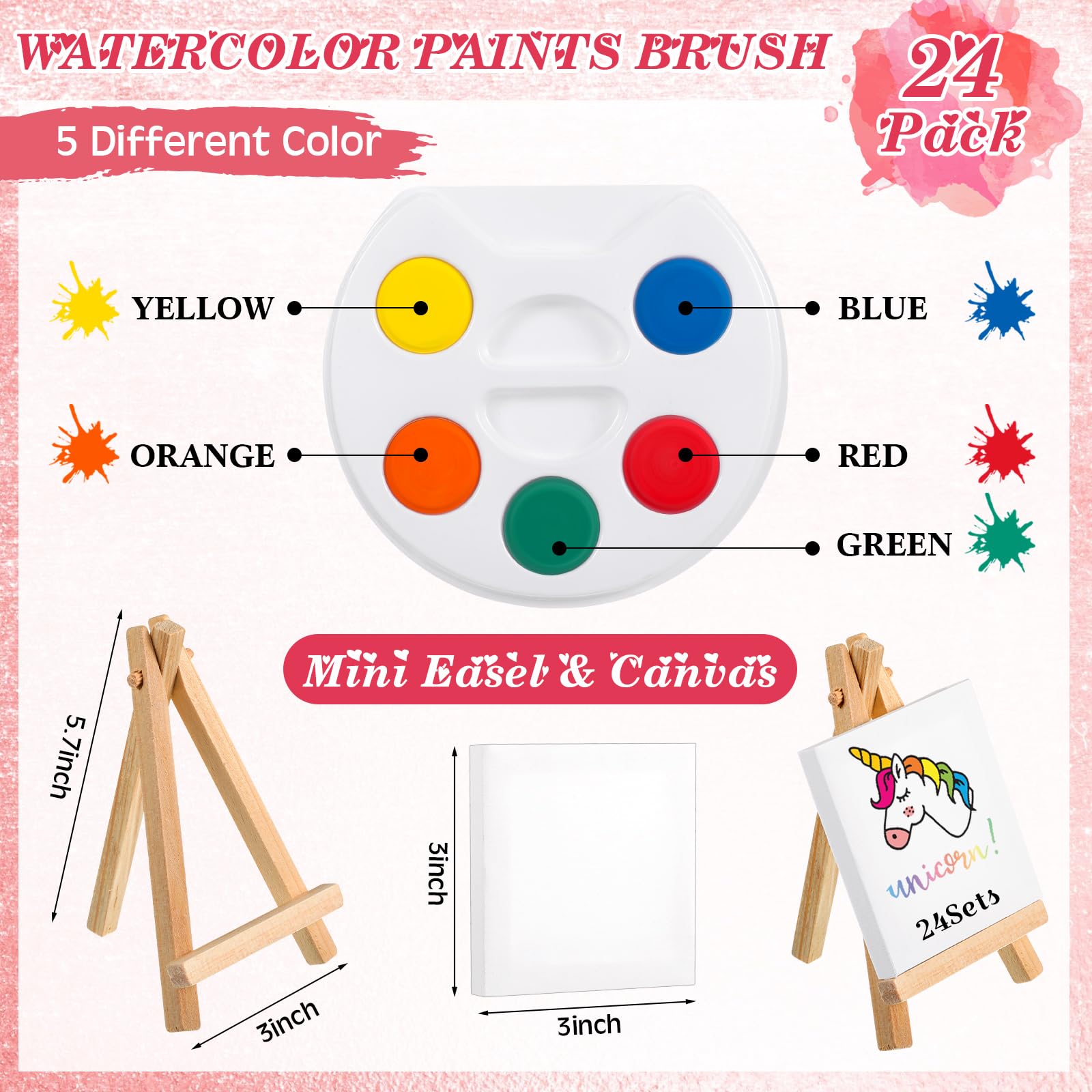 18/36 Pcs Mini Watercolor Paint Sets Valentines Day Gifts Bulk for Kids Valentines Cards Include watercolor Paint and Canvas Panel with Wooden Easel Brush Kit for School Classroom teacher students Holiday Gifts 18/36 Pcs Mini Watercolor Paint Sets Valentines Day Gifts Bulk for Kids Valentines Cards Include watercolor Paint and Canvas Panel with Wooden Easel Brush Kit for School Classroom teacher students Holiday Gifts