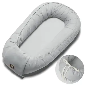 Baby Lounger, Adjustable Baby Lounger for Newborn 0-24 Months, Breathable & Soft Infant Lounger,Tummy Time Lounger for Home and Travel,Baby Girls & Boys Babies Stuff, Mother's Day Gift for Her, Grey