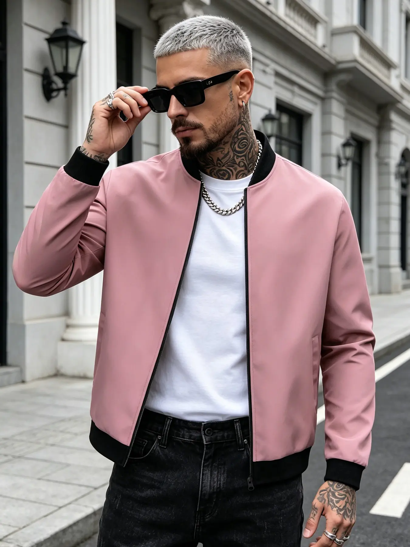 Men's Lightweight Casual Jacket, Comfortable Outdoor Sportswear, Solid Color Baseball Neck Coat, Ideal Gift for Husband, Father, Friend